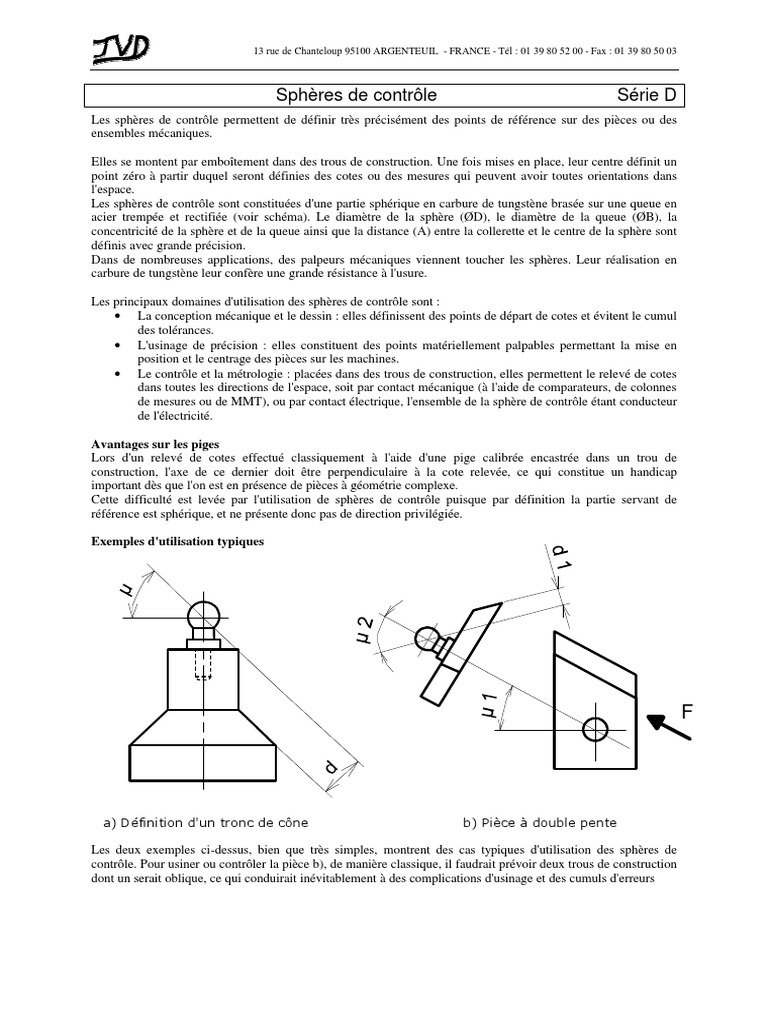 Sphères de contrôle en mécanique | PDF | Usinage | Géométrie