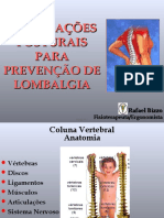 Orientações Posturais para Prevenção de Lombalgia