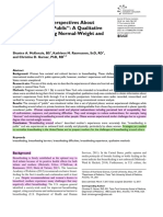 Experiences and Perspectives About Breastfeeding in "Public": A Qualitative Exploration Among Normal-Weight and Obese Mothers