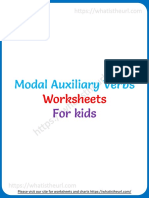 Modal Auxiliary Verbs Worksheets