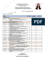 demo teaching rubric quinto