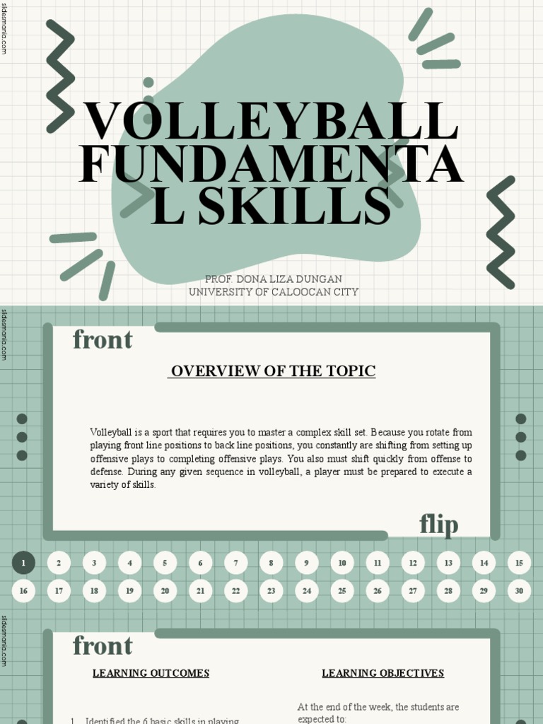 Module 12 VOLLEYBALL Fundamental Skills PDF Volleyball Team Sports