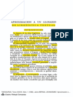 Aproximación A Un Glosario de Lingüística Textual