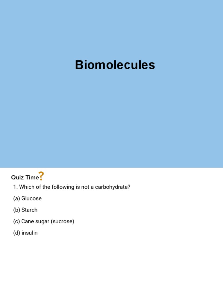 Biomolecules NCERT PDF Carbohydrates Alpha Helix