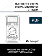Multímetro Digital Digital Multimeter: Manual de Instruções Instruction Manual