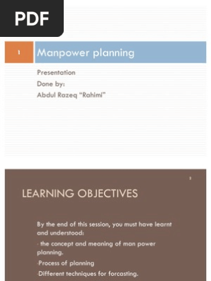 Manpower Planning