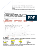 Practice Test 9-2 Phonetics and Grammar