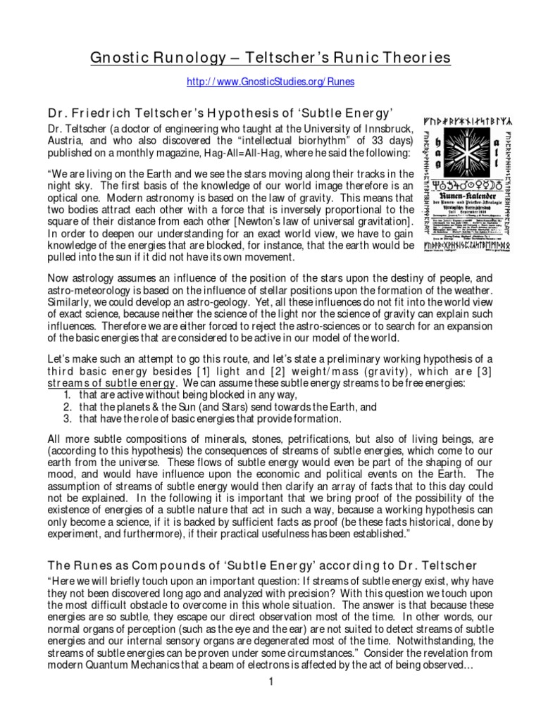 GnosticRunes-Notes Theories3c | PDF