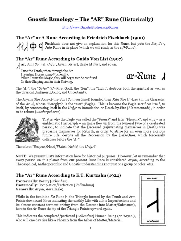 The AR Rune: Symbolism and Significance | PDF | Sun