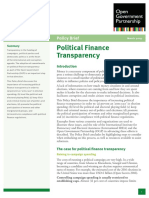 Political Finance Transparency