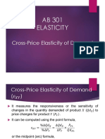 Elasticity Cross Price