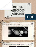 Meteoroid Meteor Meteorite