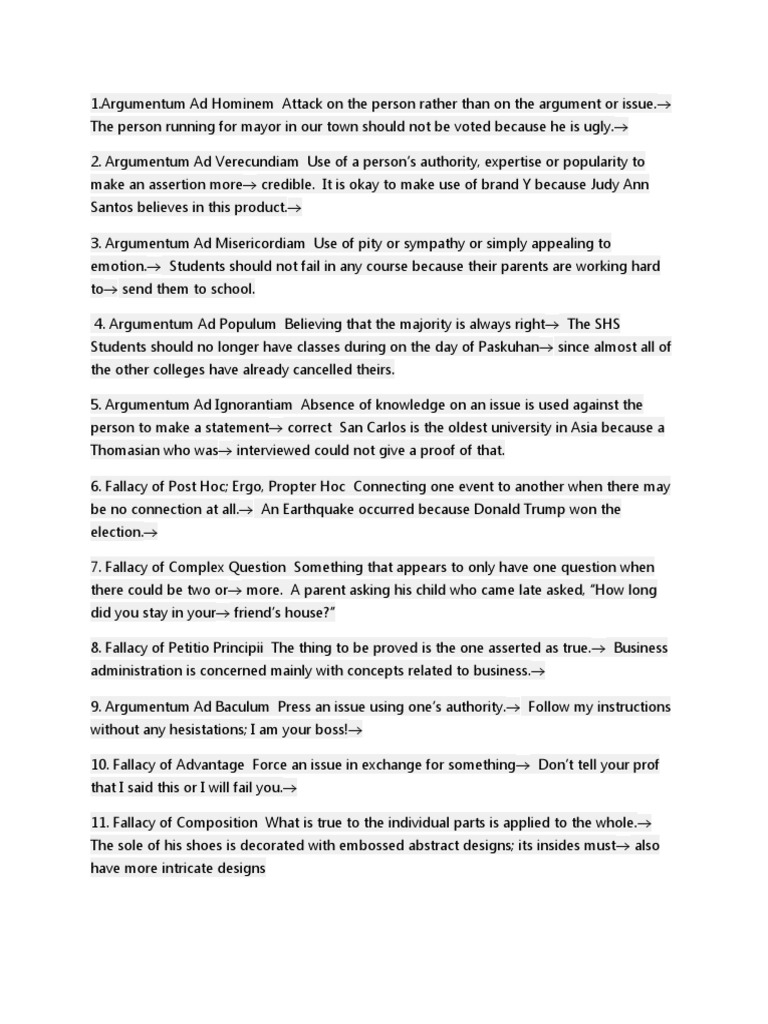 Fallacies | PDF | Fallacy | Logic