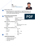 CV of MD. Asif Uddin Khan