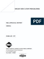 Dpep - Pre-Appraisal Report Orissa-D-9580