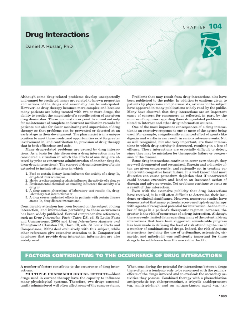 Drug Interactions Understanding the Complex Relationship Between
