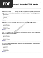 Business Research Methods (BRM) Solved MCQs (Set-1)