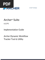 Archer Dynamic Workflow Tracker Tool & Utility 6.12 P1 Implementation Guide