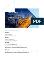 Accelerate Event Agenda - Dubai, UAE - November 17, 2022