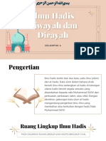 Presentasi Ilmu Hadis Riwayah Dan Dirayah