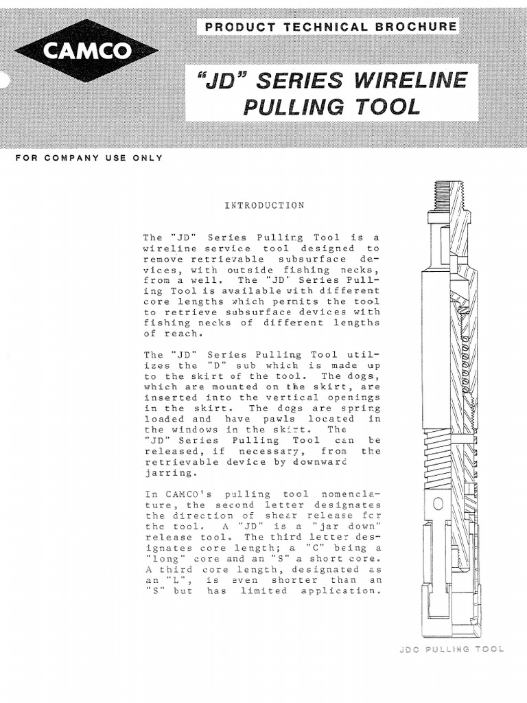 14 Camco JD Series Pulling Tool Manual PDF