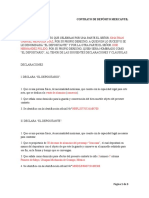 Contrato de Depósito Mercantil