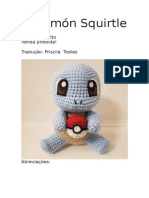 Pokemón Squirtle em ponto de crochê