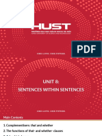 Unit 8 Sentences Within Sentences