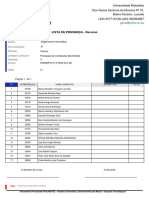 Lista de Presença - Recurso: Engenharia Informática 3º Diurno