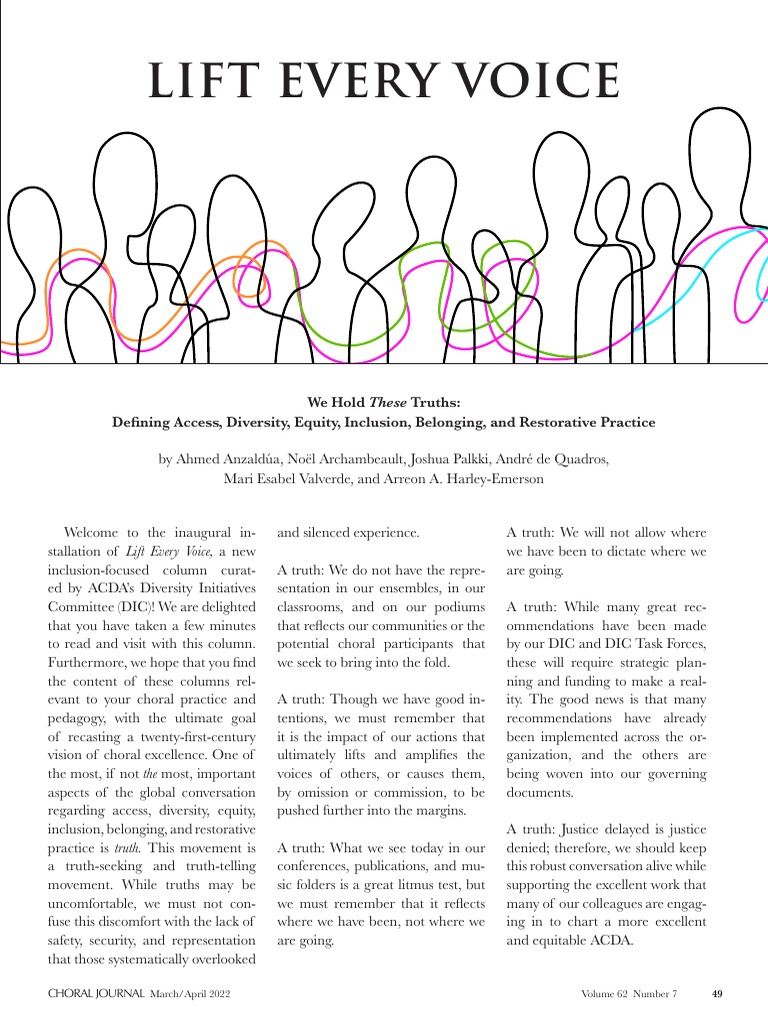 Lift Your Voice PDF Restorative Justice Choir