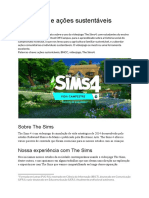 The Sims4 e Ações Sustentáveis