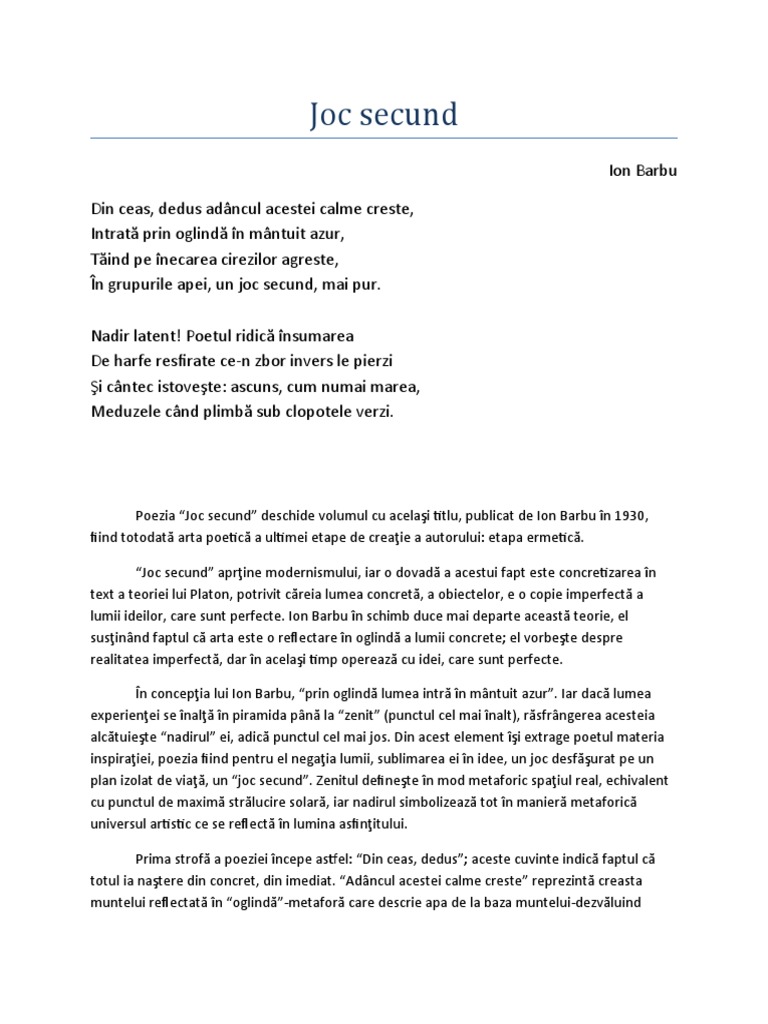 Joc-Secund-Eseu de Generalitate LUCIA | PDF