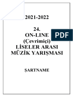 Liseler Arası Müzik Yarışması - Şartname