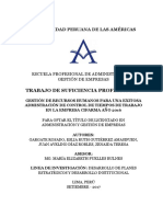 Gestión de Recursos Humanos para Una Exitosa Admistración de Control de Tiempos de Trabajo en La Empresa Cifarma Año 2016