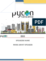 PyCon Presentation Templete