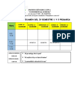 ROL DE EXAMEN 1 y 2 PRIMARIA