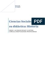 Ciencias Sociales Primaria: currículo, conceptos e historia