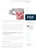 Back Pain in The Morning - Causes and Treatment Options