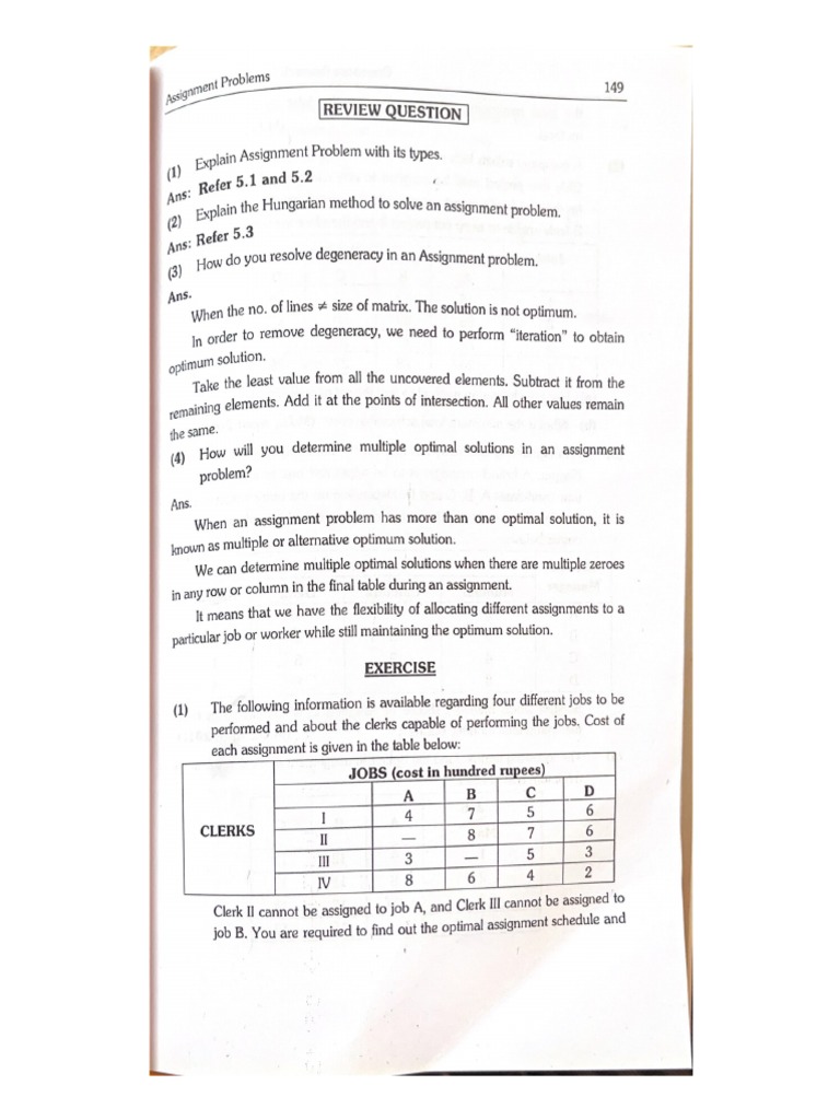 Assignment Problems | PDF