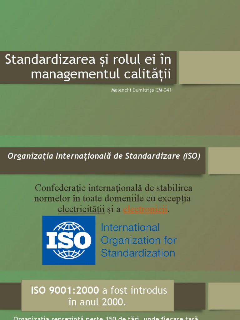 Standardizarea Produselor PPTX | PDF