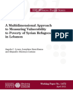 2021 - Lyons&Kass-Hanna - A Multidimensional Approach To Measuring Vulnerability To Poverty of Syrian Refugees in Lebanon