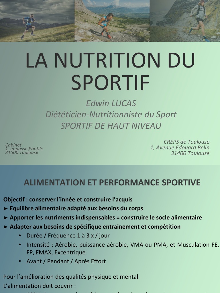 Nutrition du sport