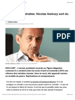 Réforme Des Retraites: Nicolas Sarkozy Sort Du Silence