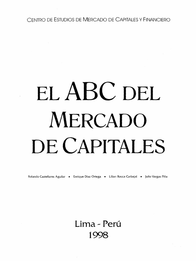Conceptos del Mercado de Capitales | PDF | Bancos | Bolsa