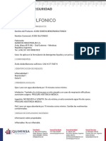 Acido Sulfonico Ficha de Seguridad