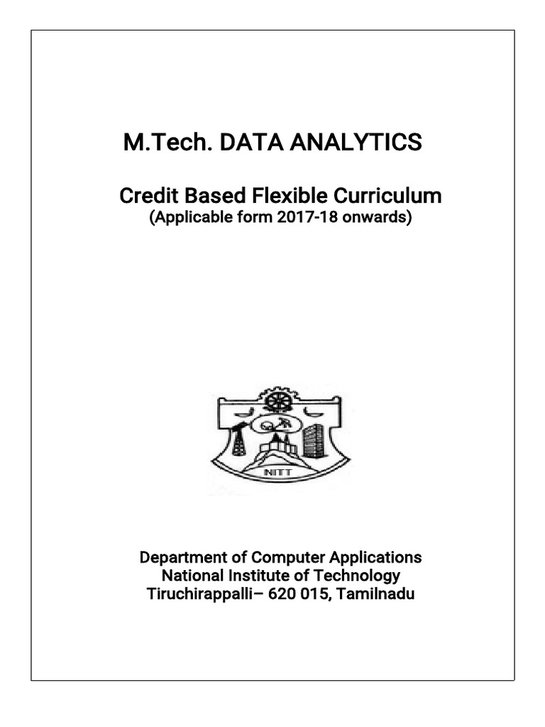 M.tech Data Analytics PDF Analytics Data