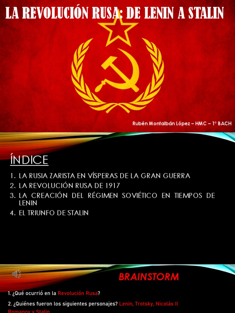 La Revolución Rusa: Lenin a Stalin | PDF | Vladimir Lenin | revolución rusa