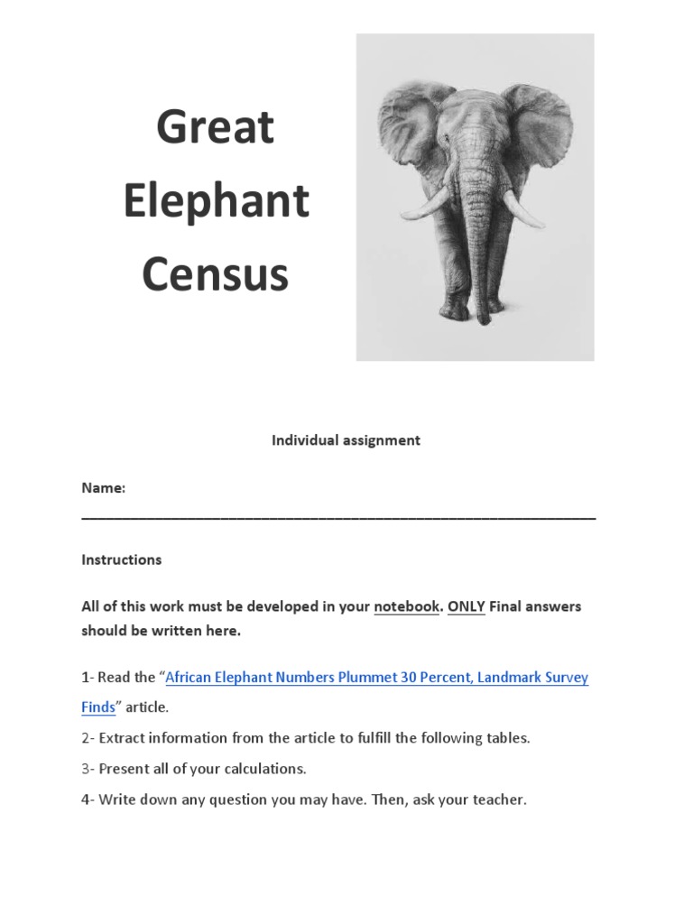 Great Elephant Census PDF Ratio