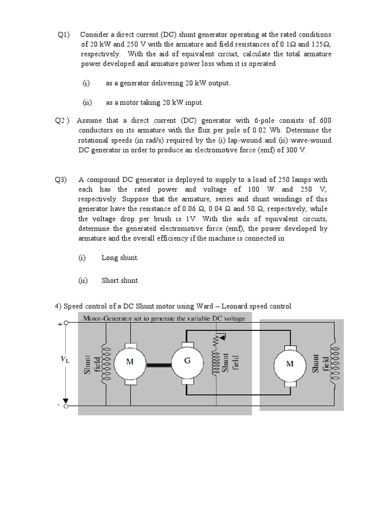 Tutorials DC Machines PDF