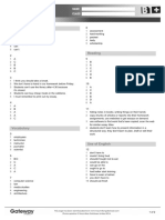 B1+ UNIT 5 Test Answer Key Higher